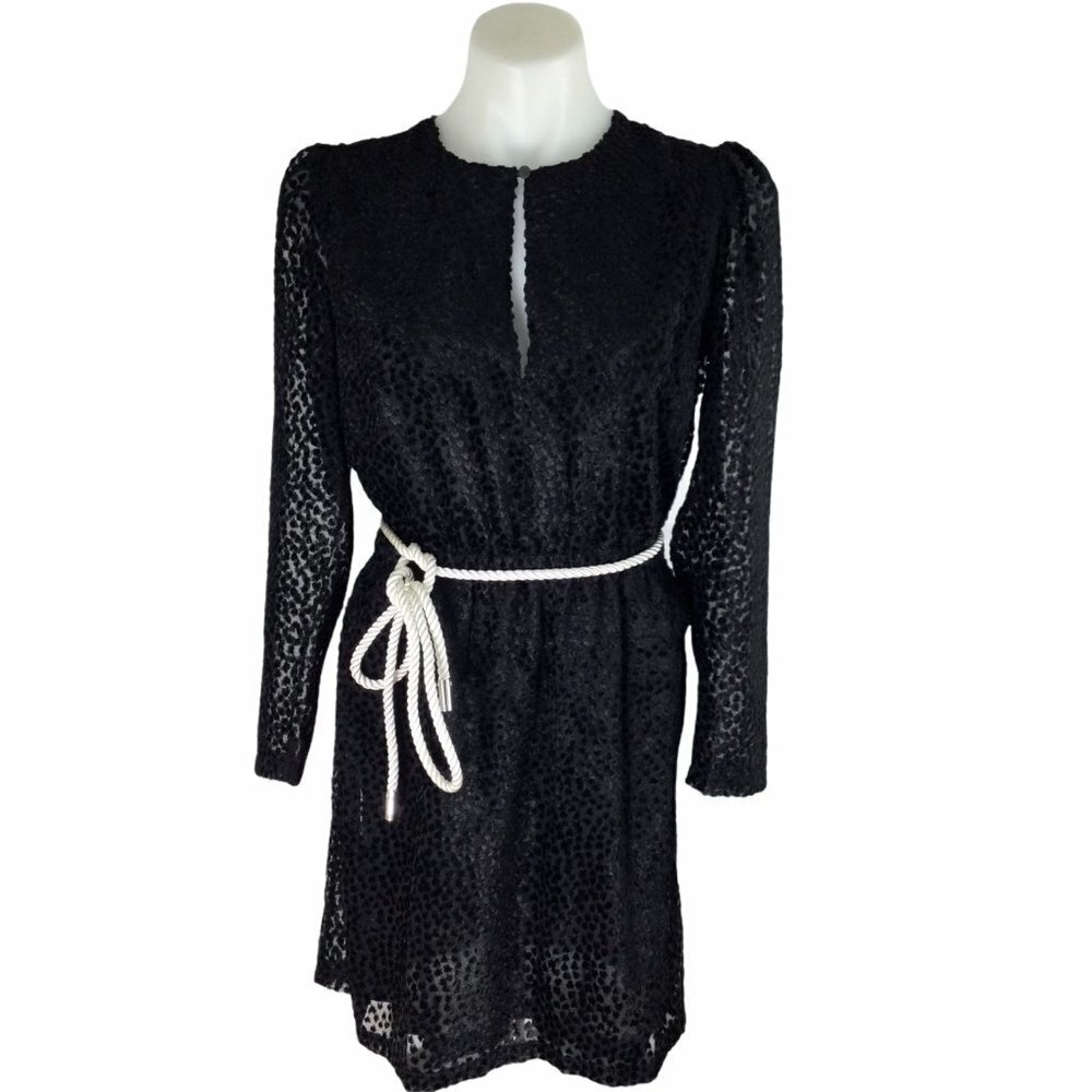 Robert Rodriguez Pauline Rope Belt Velvet Dot Mini
